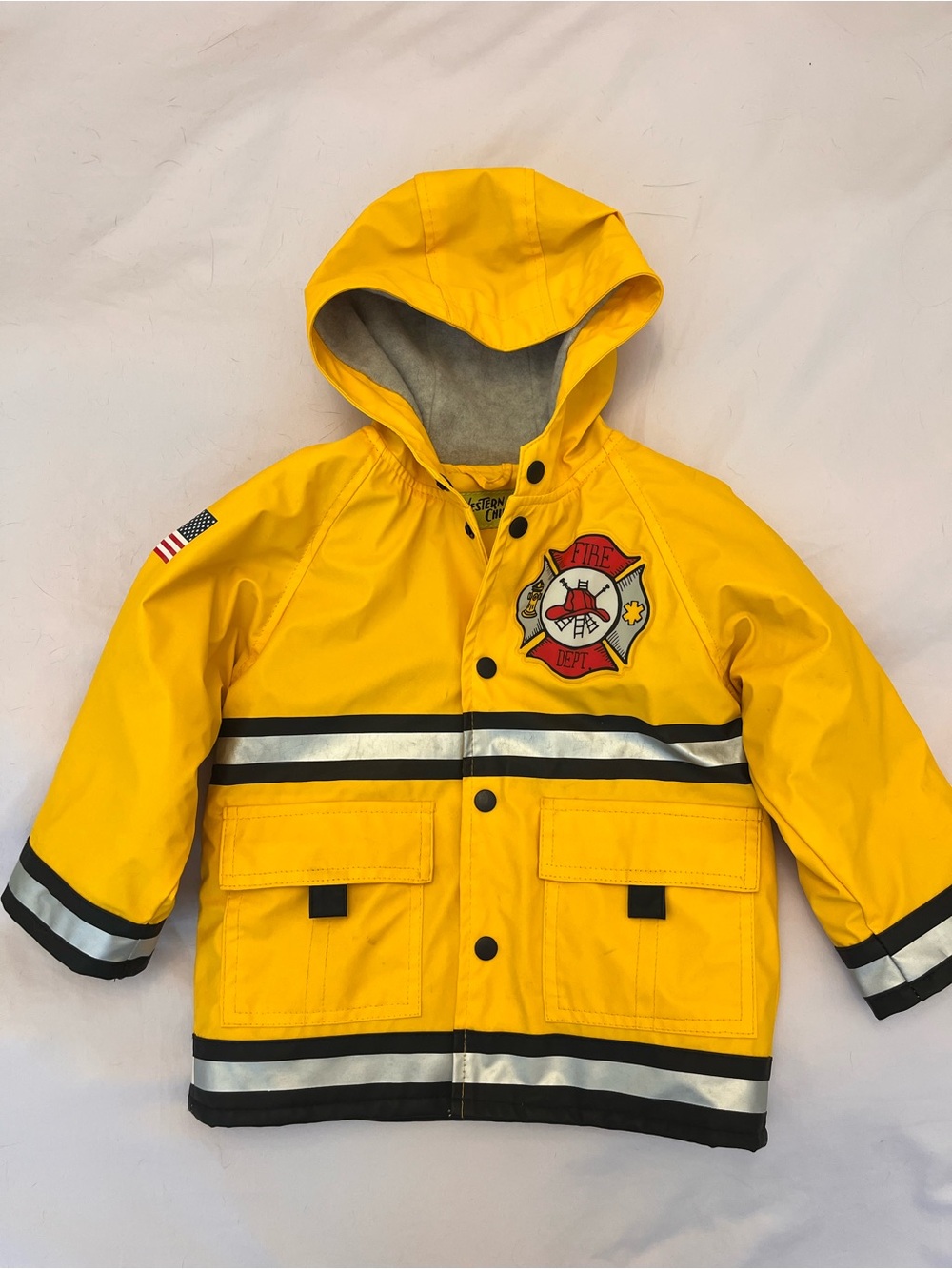 Western Chief Yellow Kids Firefighter Raincoat with Hood